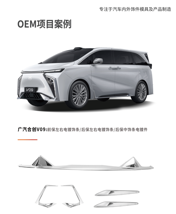 新能源廣汽合創(chuàng)電鍍裝飾條